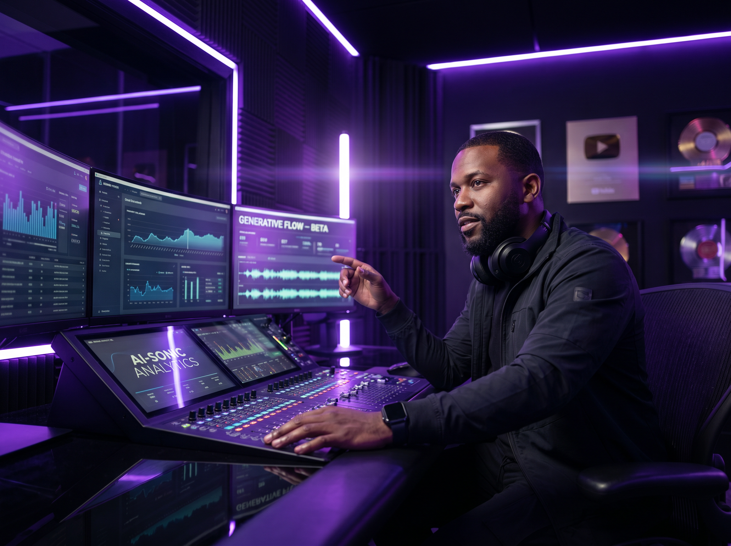 AI-powered hip hop and entertainment media operations center